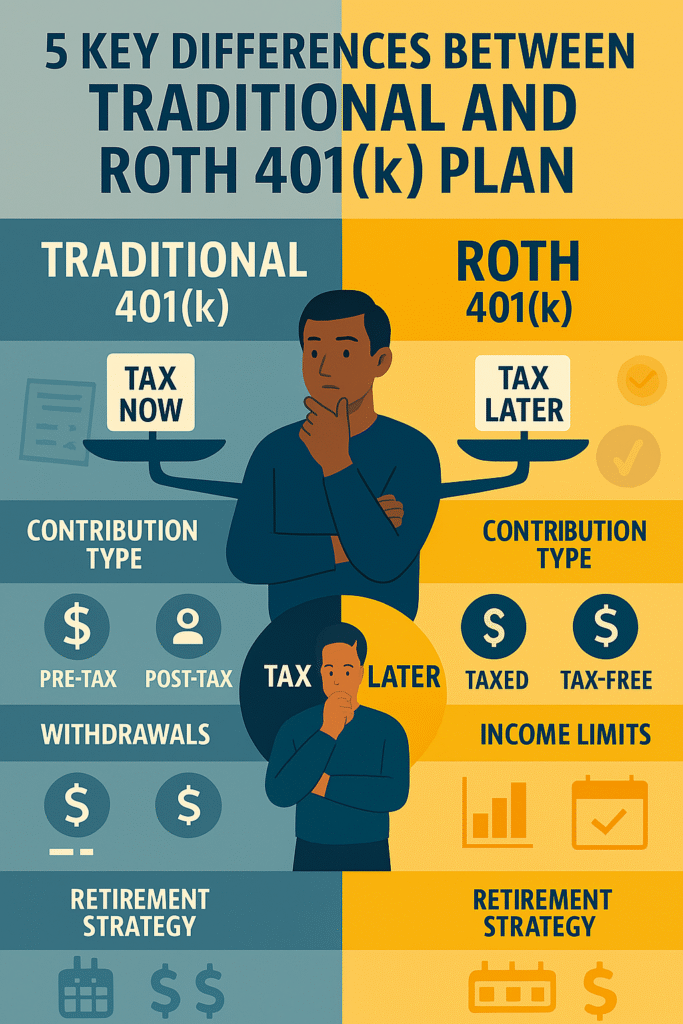5 Key Differences Between Traditional and Roth 401(k) Plans