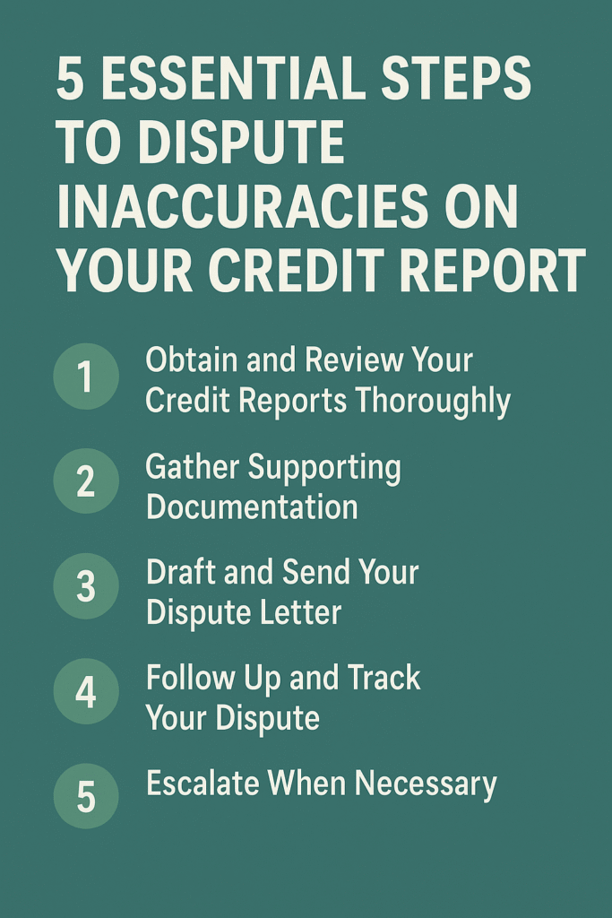 5 Essential Steps to Dispute Inaccuracies on Your Credit Report