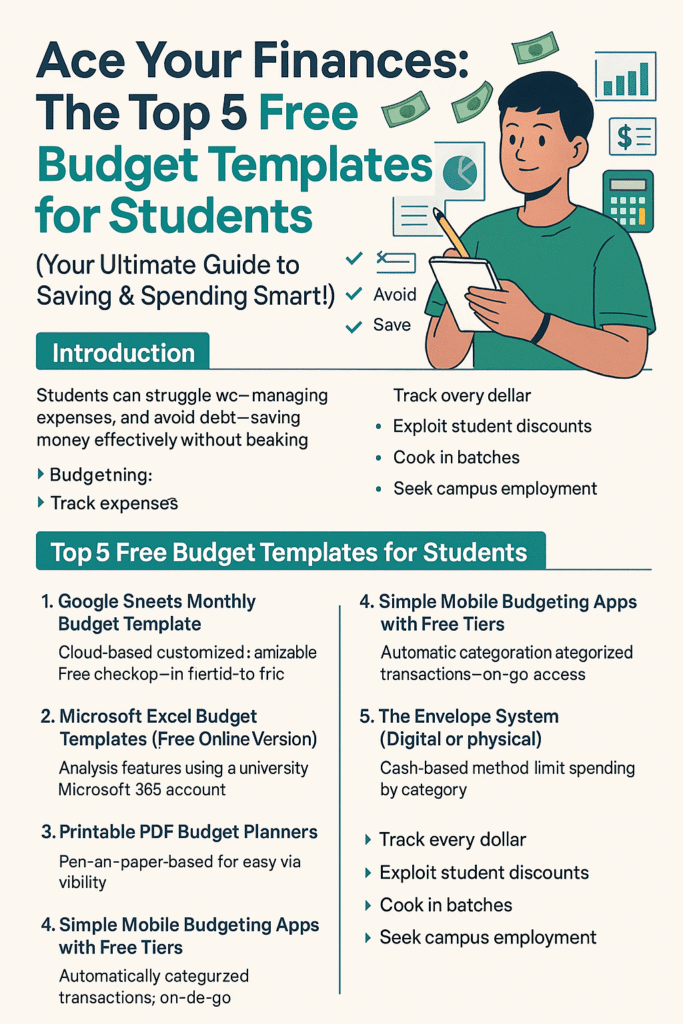 Ace Your Finances The Top 5 Free Budget Templates for Students (Your Ultimate Guide to Saving & Spending Smart!)