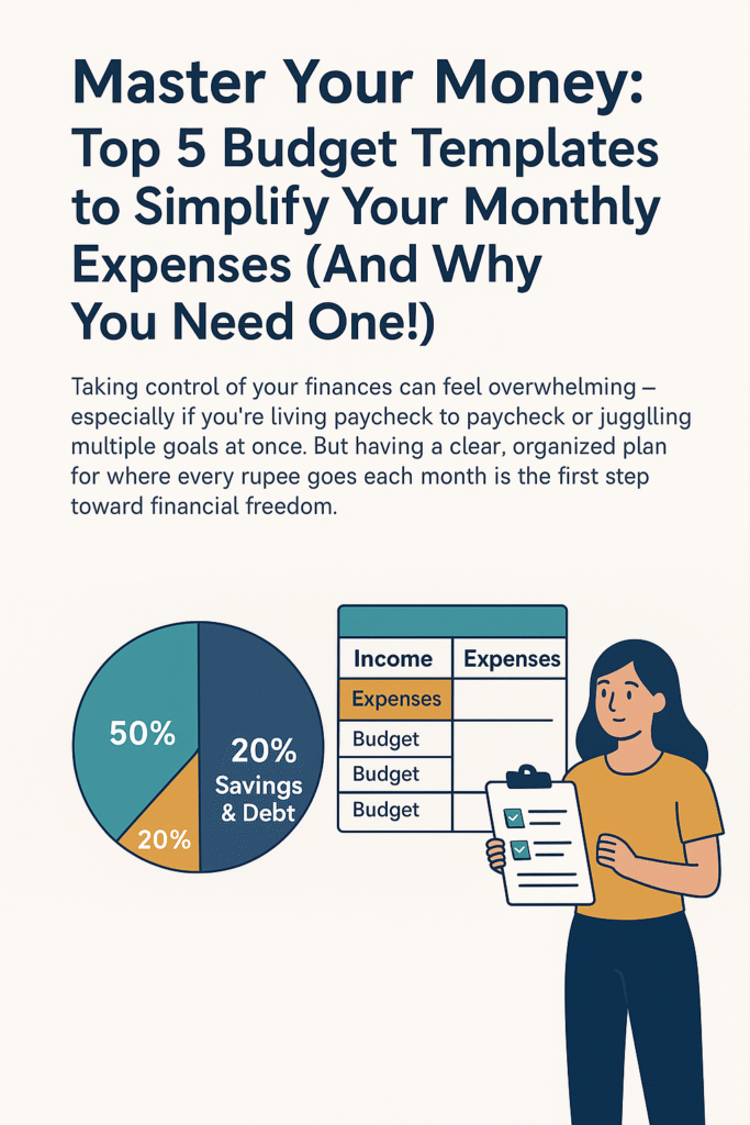 Master Your Money Top 5 Budget Templates to Simplify Your Monthly Expenses (And Why You Need One!)